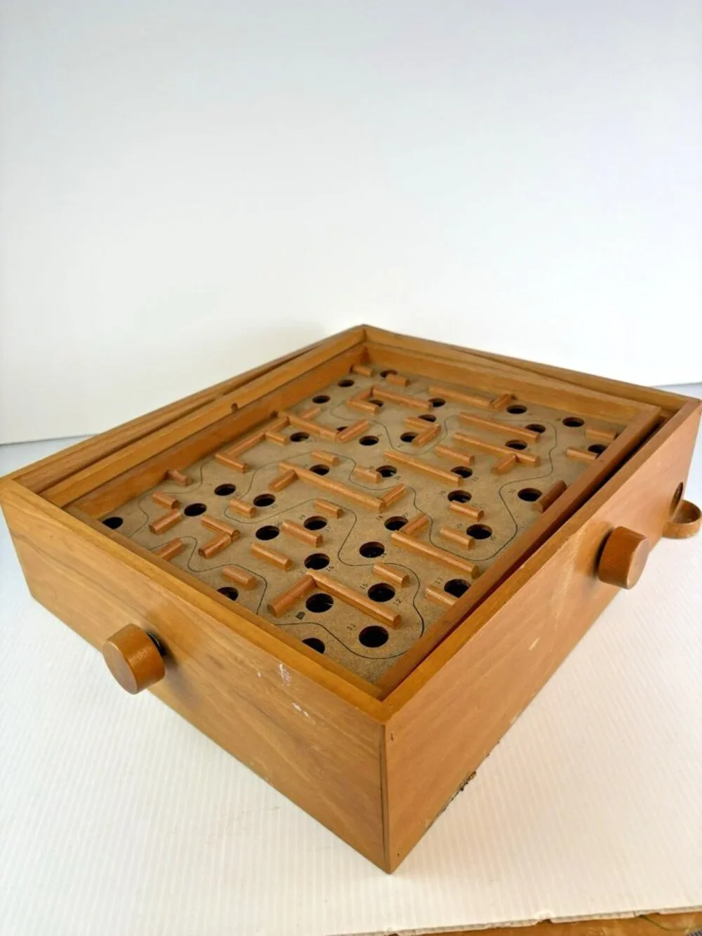 Vintage Wooden Labyrinth Space Tilt Maze Game By Pacific Game Co
